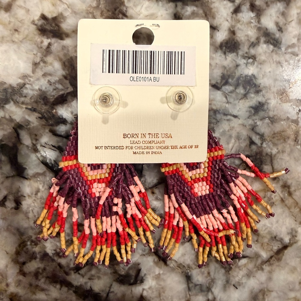 Kay Lee colorful Beaded Earrings - Picture 2 of 2